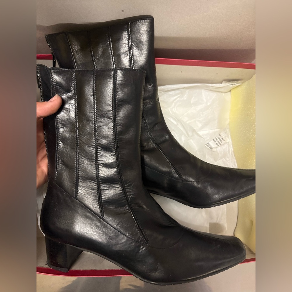 Vaneli Black Heeled Boots